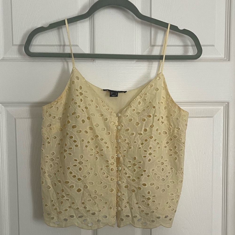 Yellow Lace Tank-top